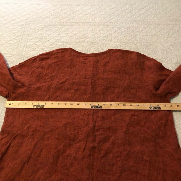 FLAX button front tunic. Size large. - Picture 9 of 12